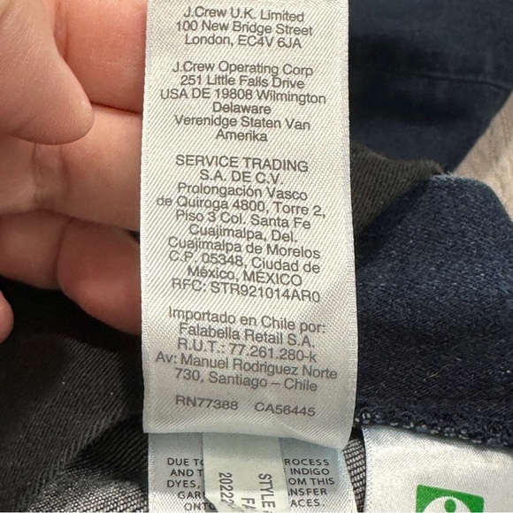 J. Crew dark wash jeans, style 484,W31/L32, slim fit, below waist - Picture 13 of 15